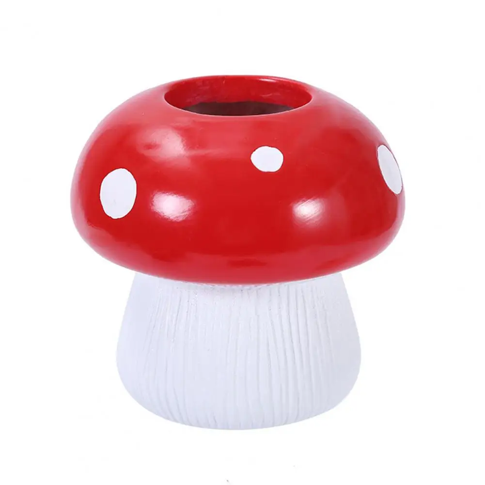 Mushroom Shape Planter Weather-proof Mushroom Planter Pot for Indoor Outdoor Gardens Resin Figurine Flowerpot for Vegetables