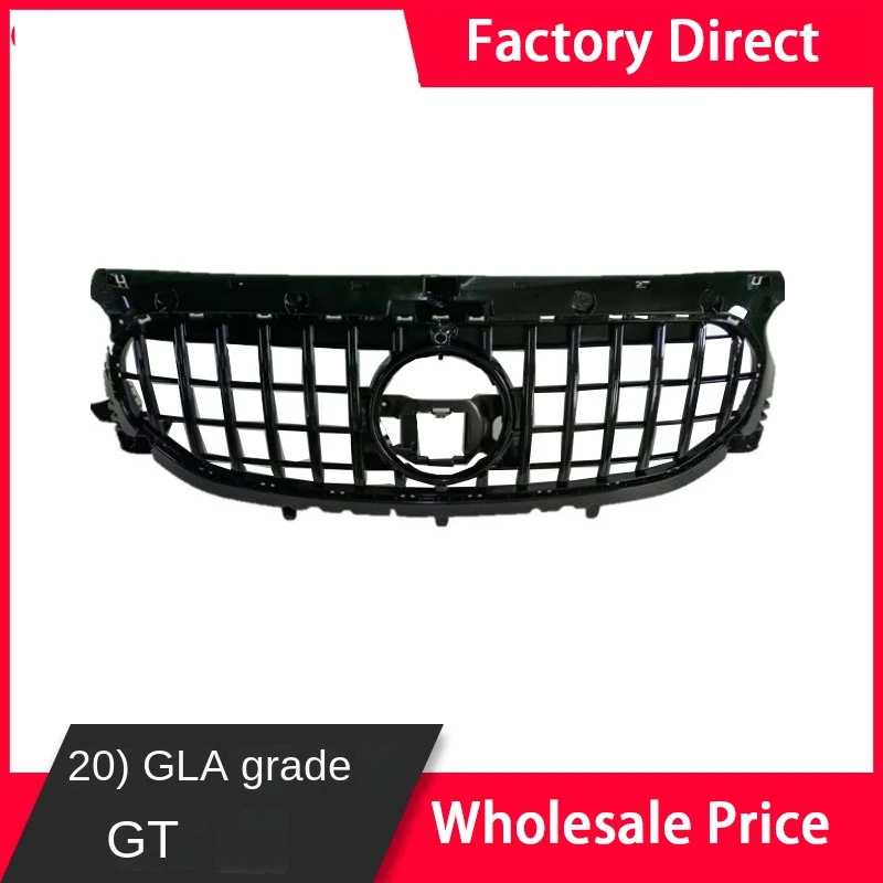 Car Front Bumper Racing Grilles GT Style For Mercedes Benz GLA Class Sport H247 GLA 200 250 2020-2024 ABS Tuning Body Kits