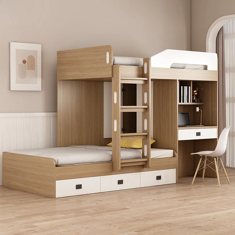Solid wood dislocation children's bed up and down bunk bed