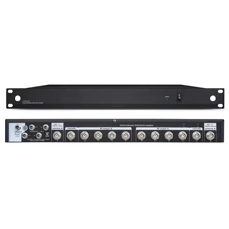 UA844 Professional USB Microphone Amplifier with XLR Connector 10-Channel Antenna Distribution System for Wireless Communication