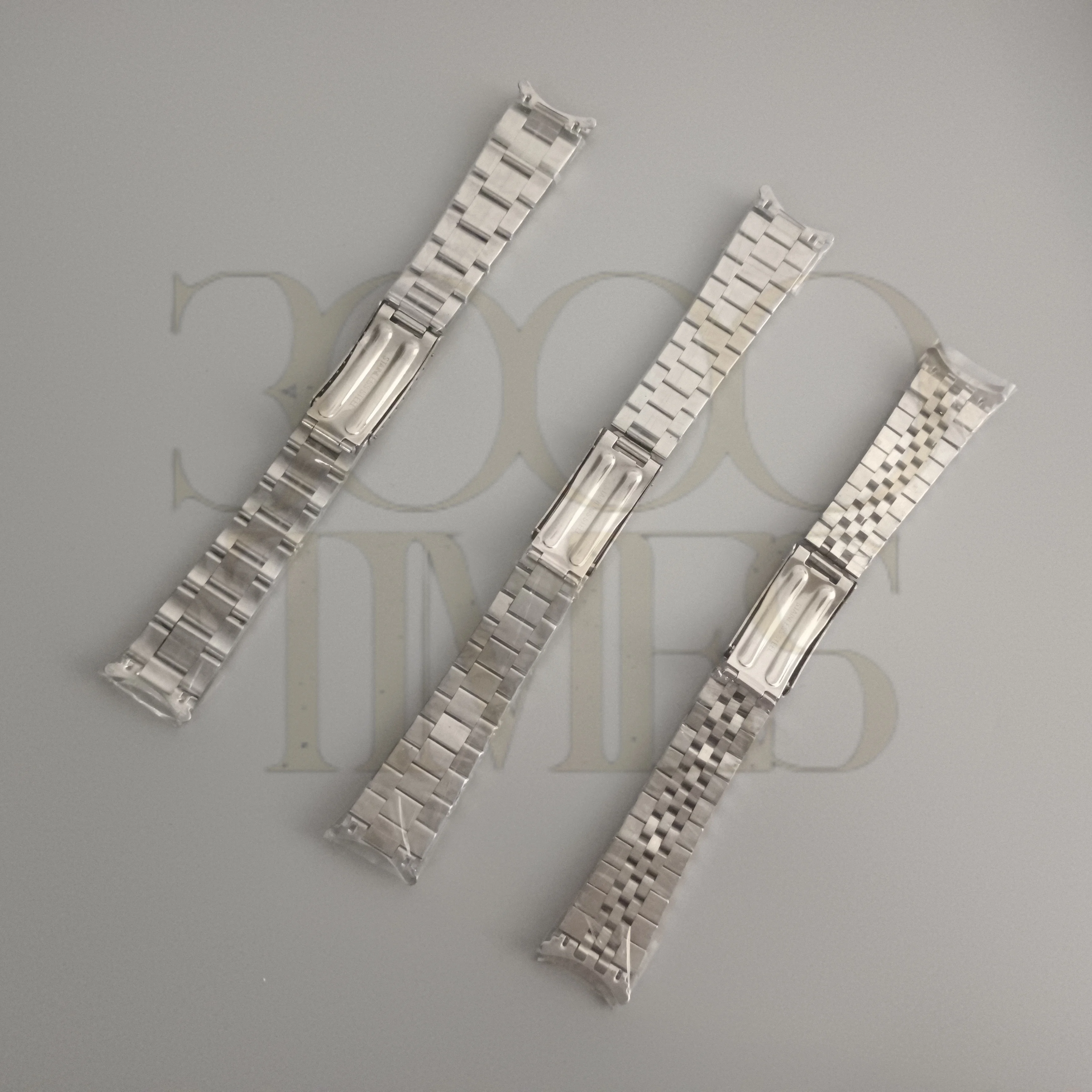 Imagem -04 - Silver Jubilee Stainless Steel Ver Strap Curved End Oyster Band Pulseira Fit para Rolex Seiko Skx005 20 mm