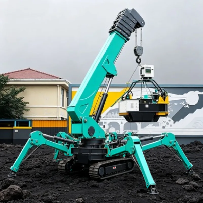 3 Ton 5 Ton Mini Spider Crawler Crane Hydraulic Telescopic Boom Remote Control Lift CE