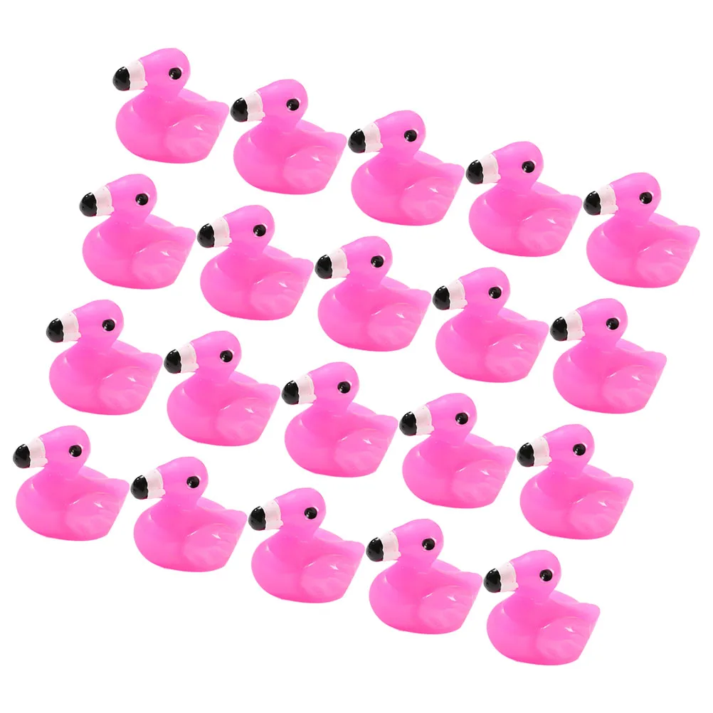 

50 Pcs Micro Landscape Flamingo Crafts Cake Topper Resin Trunk or Treat Car Decorations Kit Baby
