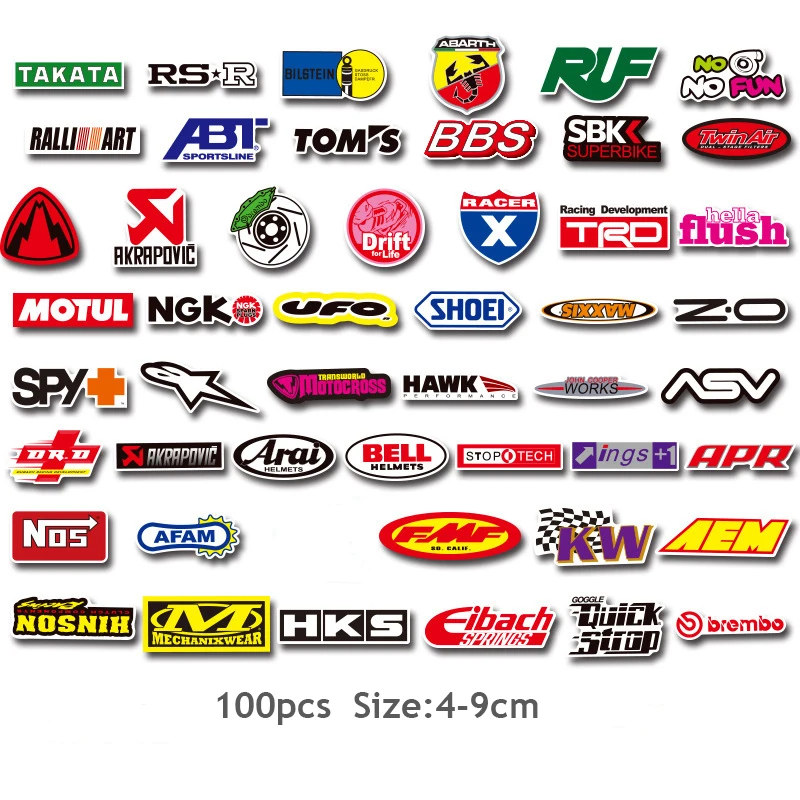 100 Sheets PVC Waterproof Personality Modified Graffiti Stickers