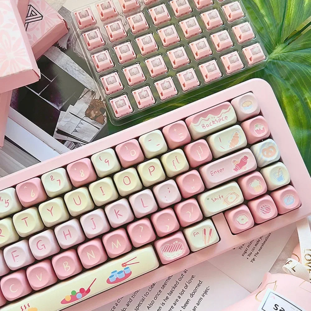 Gourmet Shop, Keycap Set 135 Keys MOA PBT for MX Switch 60/84/90/104/108 Mechanical Keyboard