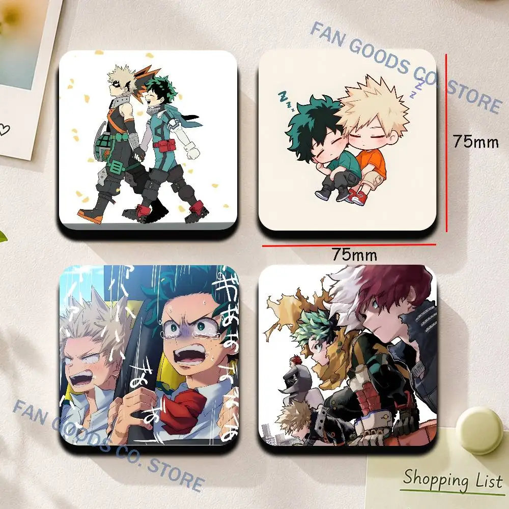 Anime BakuDeku Fanart Cute Cartoon Anime Refrigerator Magnets Soft Magnetic Heat Transfer Refrigerator Magnets Gift