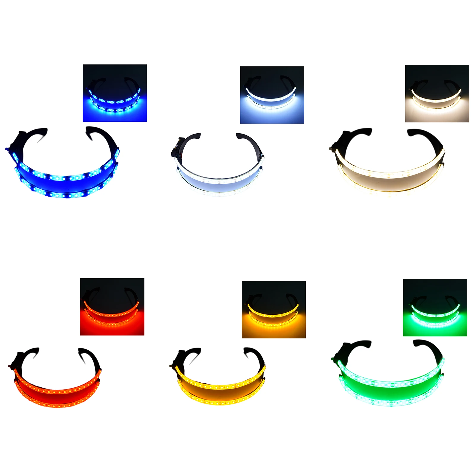 LED Light-up Glasses Unisex Creative Glasses Funny Party Glasses for Nightclubs DJ Performances Nightclub Dancing