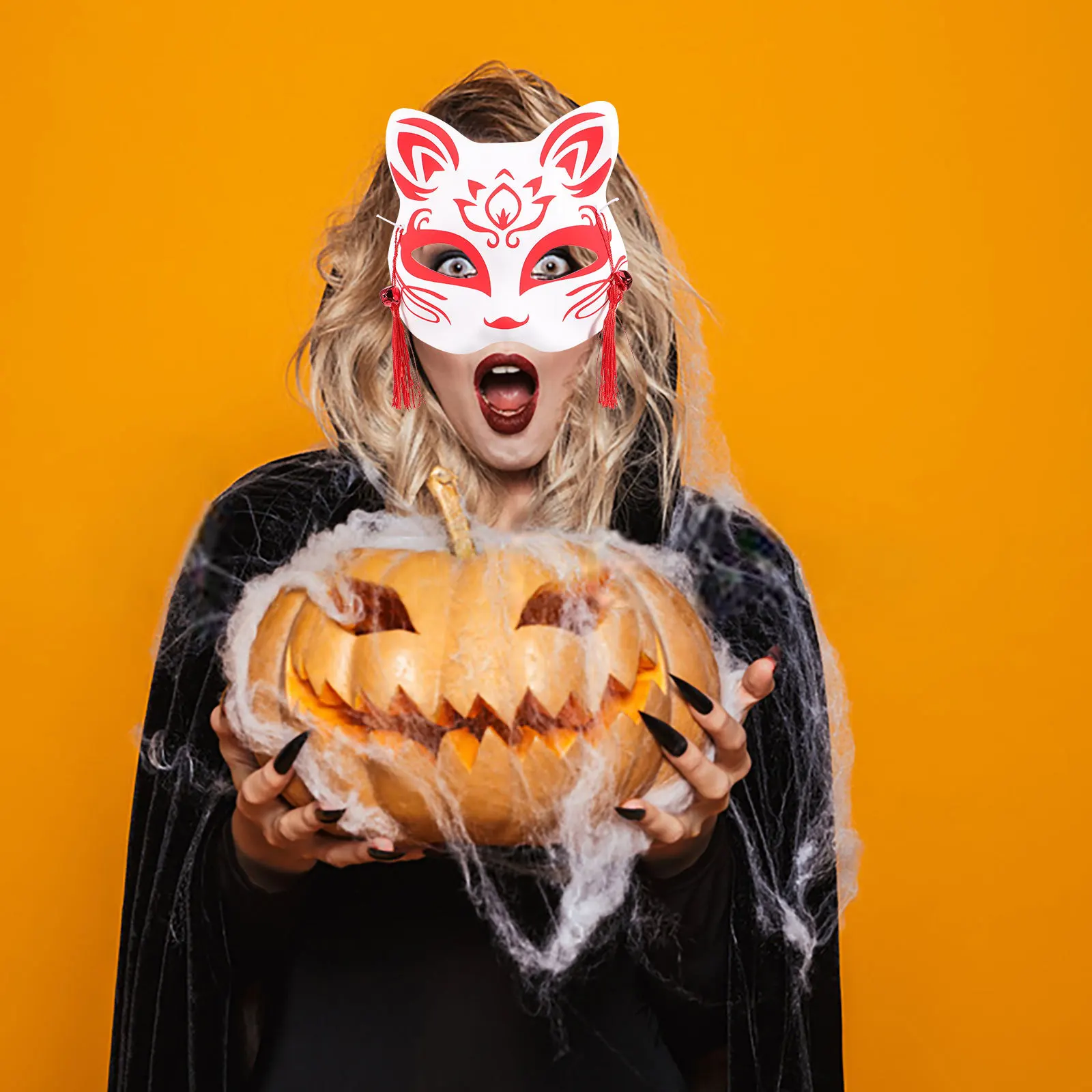 หน้ากากสัตว์ฟ็อกซ์สุดหรู 2 ชิ้น หน้ากากครึ่งหน้าอเนกประสงค์สำหรับงานเทศกาล งานแฟนซี งานแต่งงาน และงานอีเว้นท์ต่างๆ