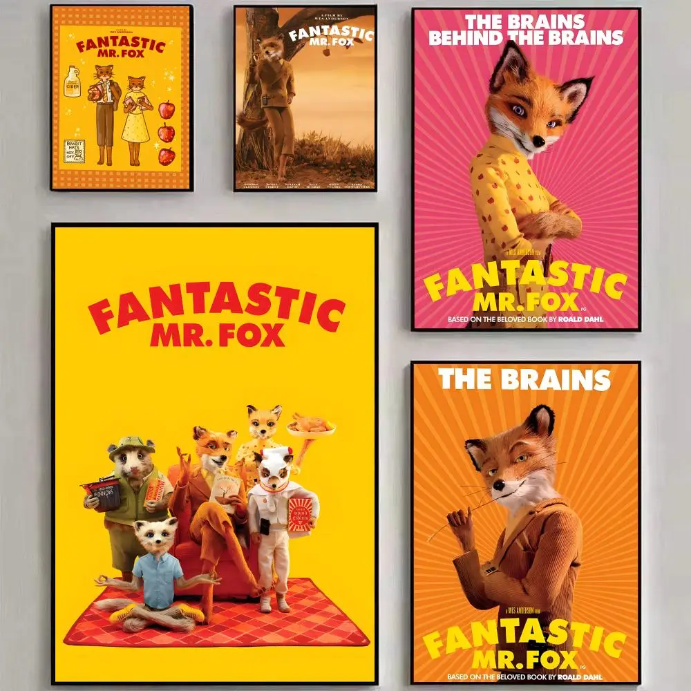 Movie The Fantastic Mr. Fox Painting Calligraphy Canvas Poster Wall Art Aesthetic Home Decoration for Living Room