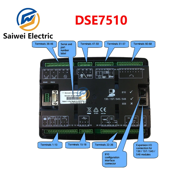 Deep Sea DSE7510 MKI Diesel generator set dedicated self starting controller module