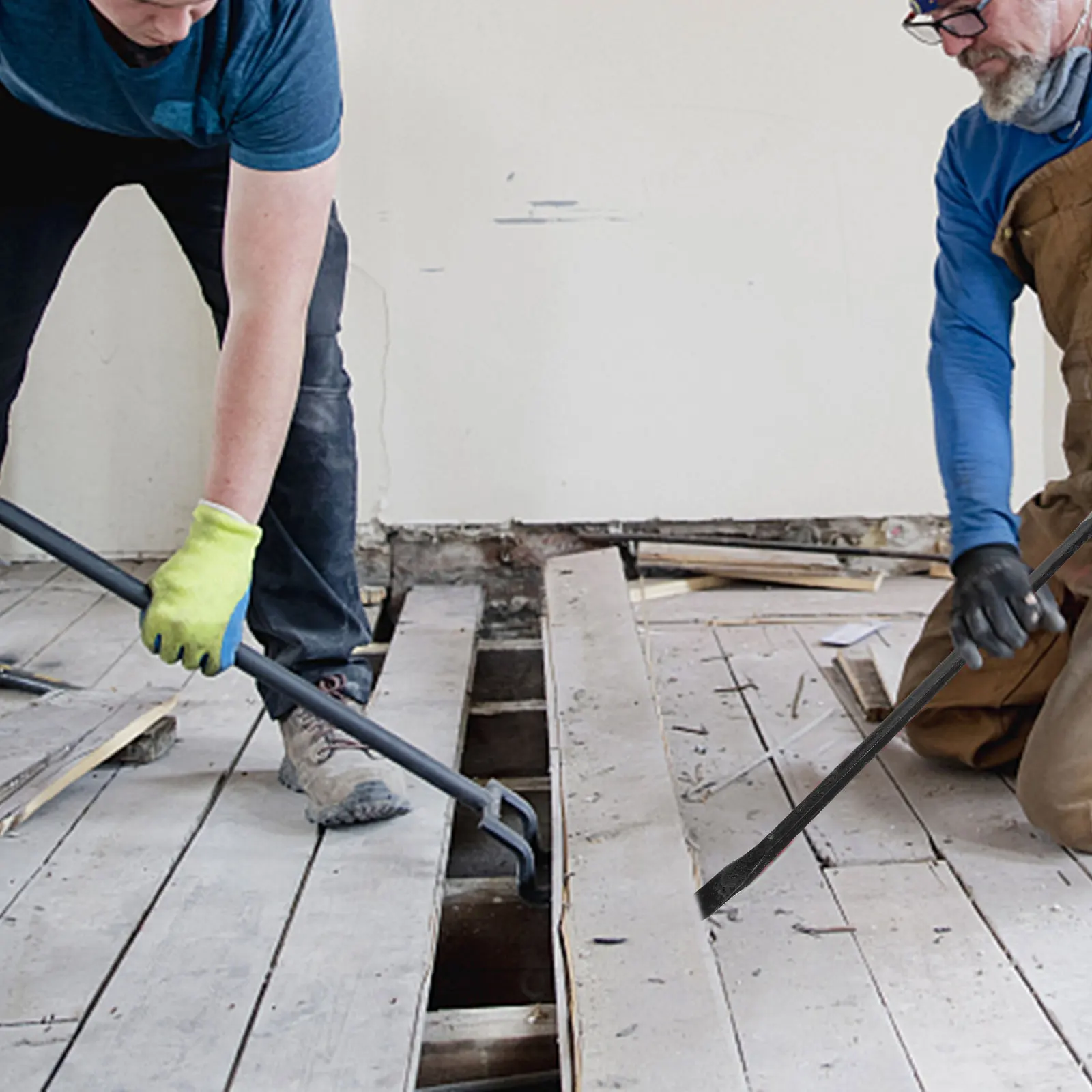 

Multifunctional Crowbar 16-500mm Steel Pry Bar Heavy Duty Wrecking Bars for Woodworking Flooring Removal Vinyl Plank