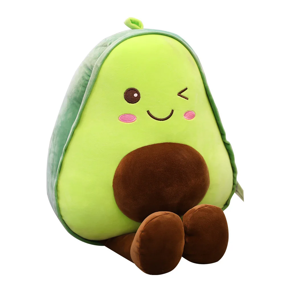 30-60cm Avocado Plush Toy Doll Children's Sleeping Pillow Large Doll Holiday Gift Kawaii Creative Fruit Rag Doll Cushion