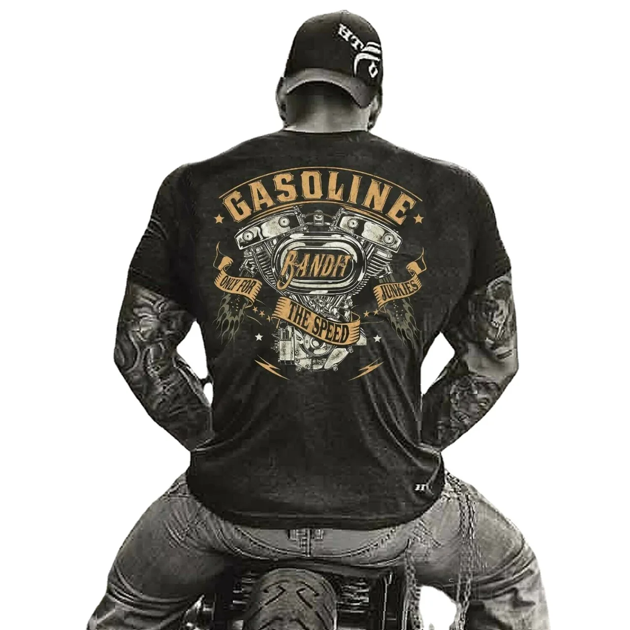 Respect for Bikers Gasoline V-Twin Motorcycle Chopper Motorcyclist T Shirt. 100% Cotton Casual T-shirts Loose Top Size S-3XL