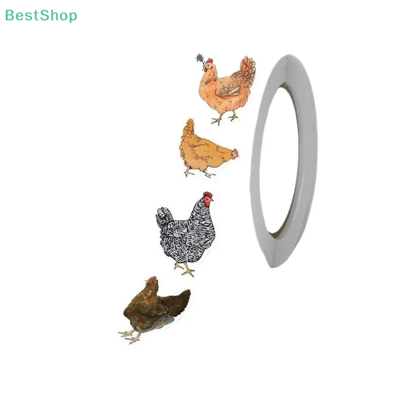 [فيكتوريا] 500 قطعة/لفة حيوانات الدجاج والدجاجة ملصقات لفة للكمبيوتر المحمول والثلاجة والأمتعة والكمبيوتر ملصق كرتوني مضحك