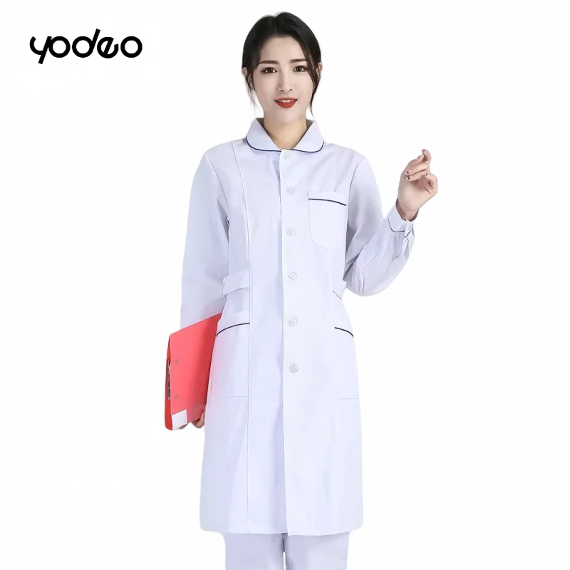 High end plus size nurse uniform short /long sleeved women laboratory uniform oral dental beauty salon medical working clothes