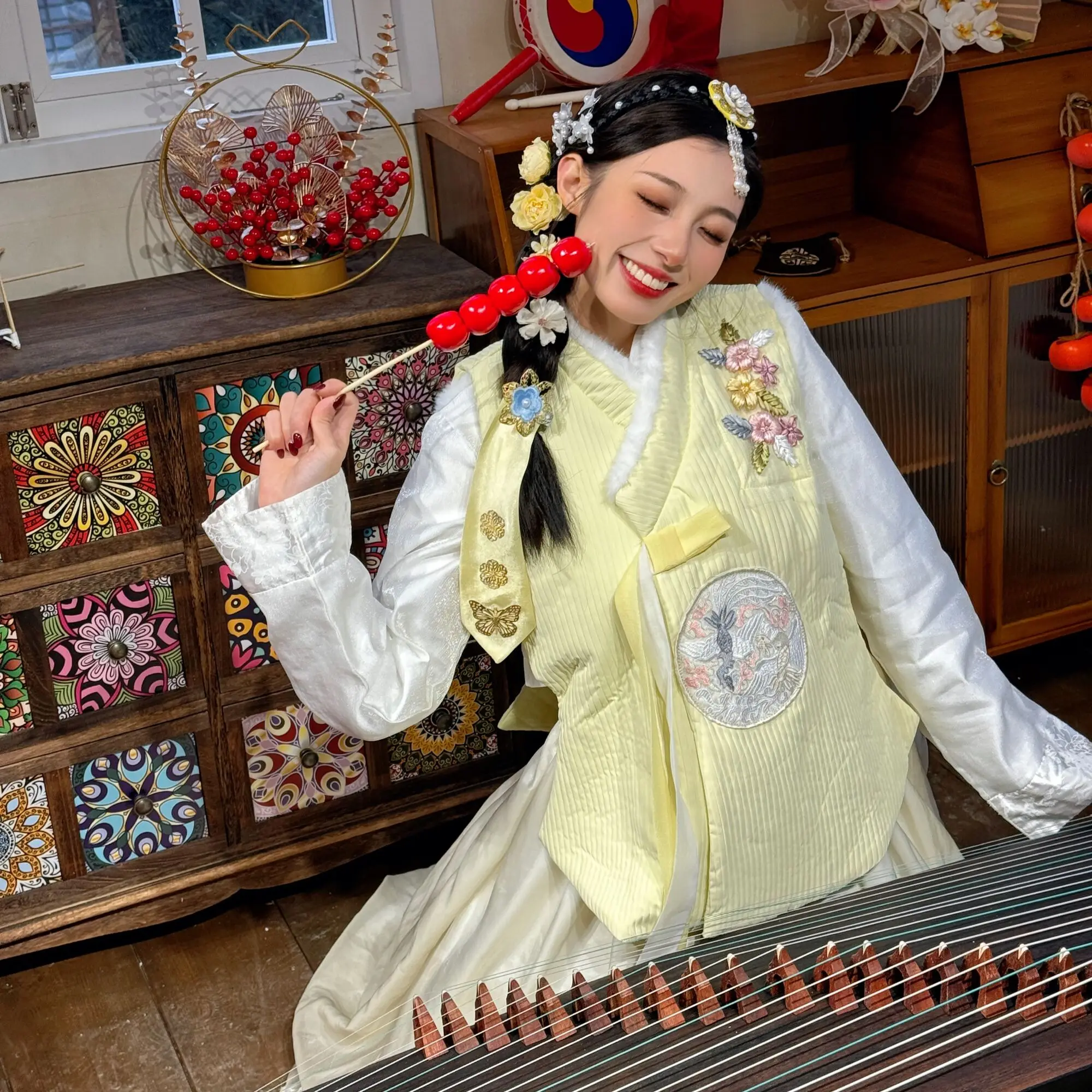 Neues koreanisches Yanji Hanbok Yanji Prinzessin Komplettes Kostüm Palastkleid Bühnentanz Performance Kostüm