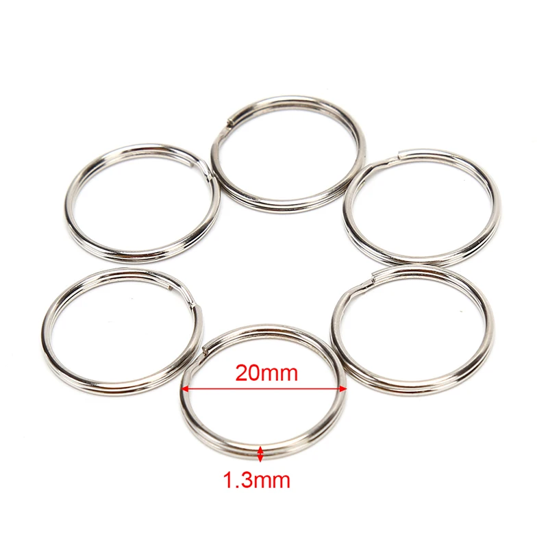 100pcs DIY Metal Key Holder Split Rings