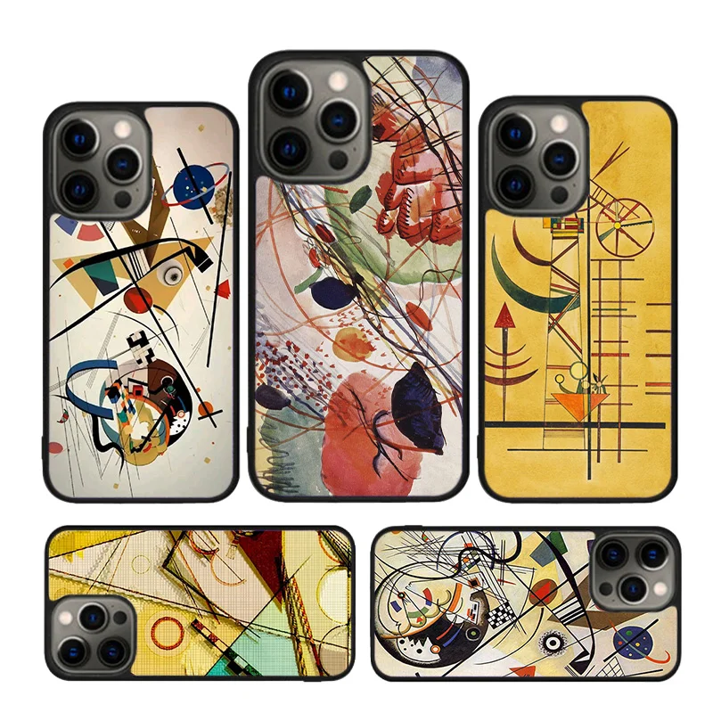 Wassily Kandinsky Abstract Artistic Phone Case Cover For iPhone 16 15 14 plus XS XR 11 12 mini 13 pro max coque Fundas