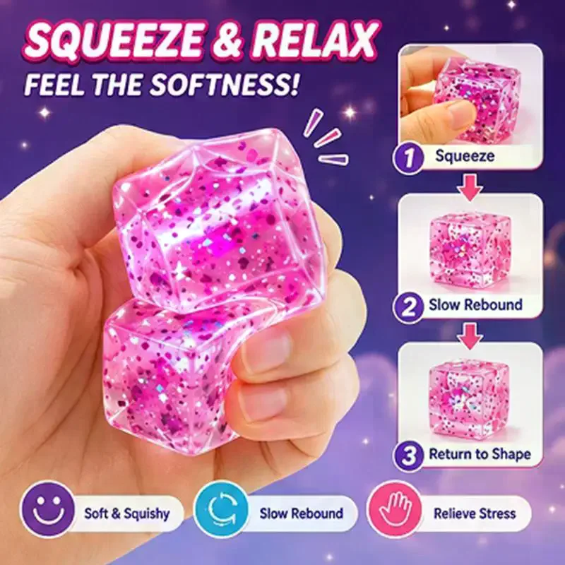 /GJ/24Pcs Stress Relief Food Squeezable  Pack High Elastic Tear Resistant Slow Rising Fidget Toy Gift For Kids Teens