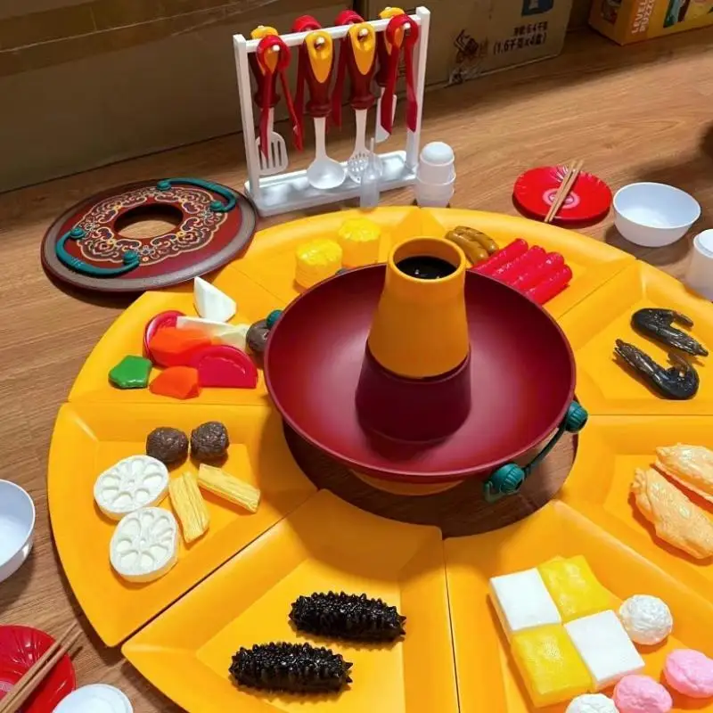 Children's Simulation Spray Hot Pot Sound and Light Kitchen Toys Cooking Skills Role Playing for Children Gifts Educational Toys