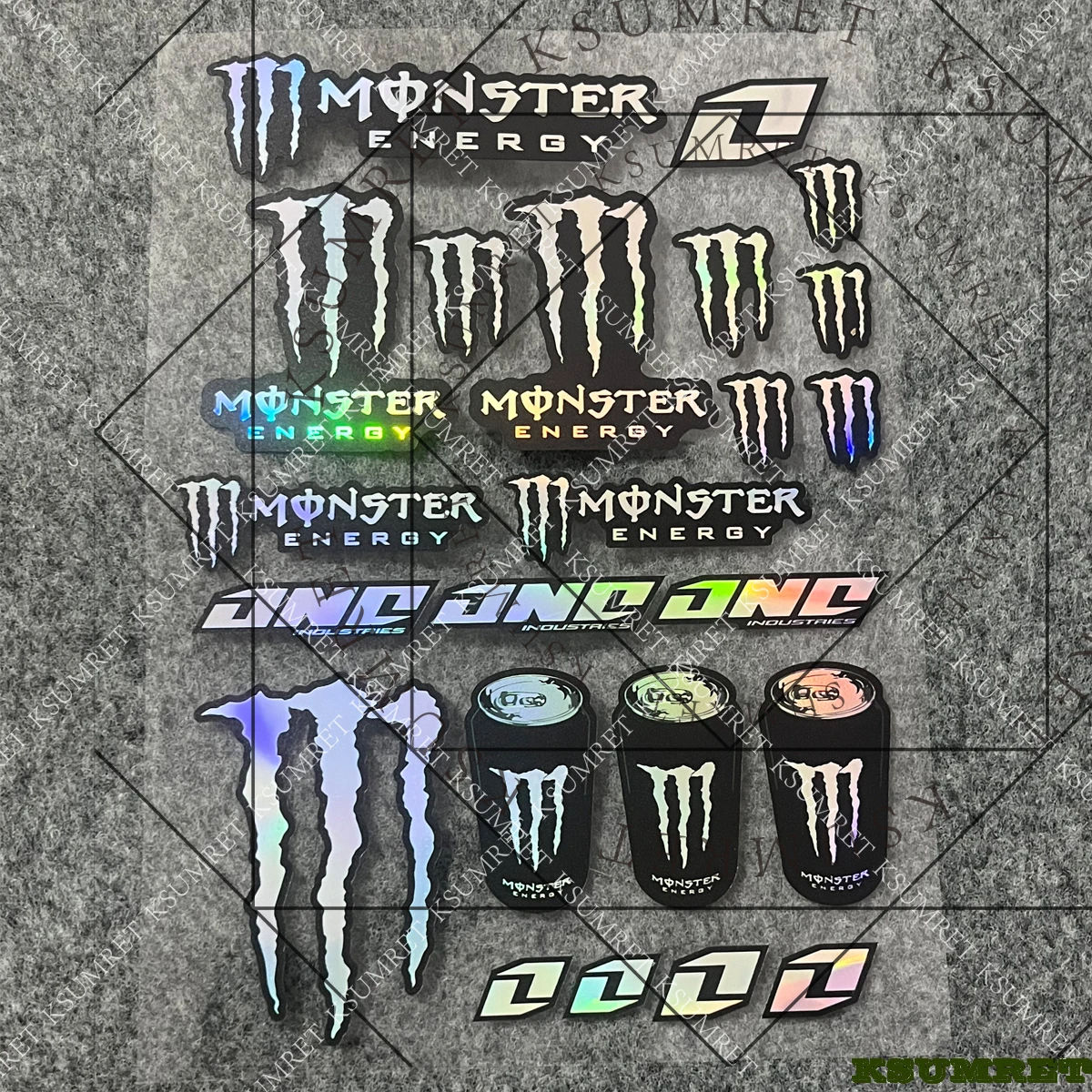 ملصق طاقة ليزر مونستر شعار خزان الدراجة النارية لياماها كاواساكي سوزوكي دوكاتي