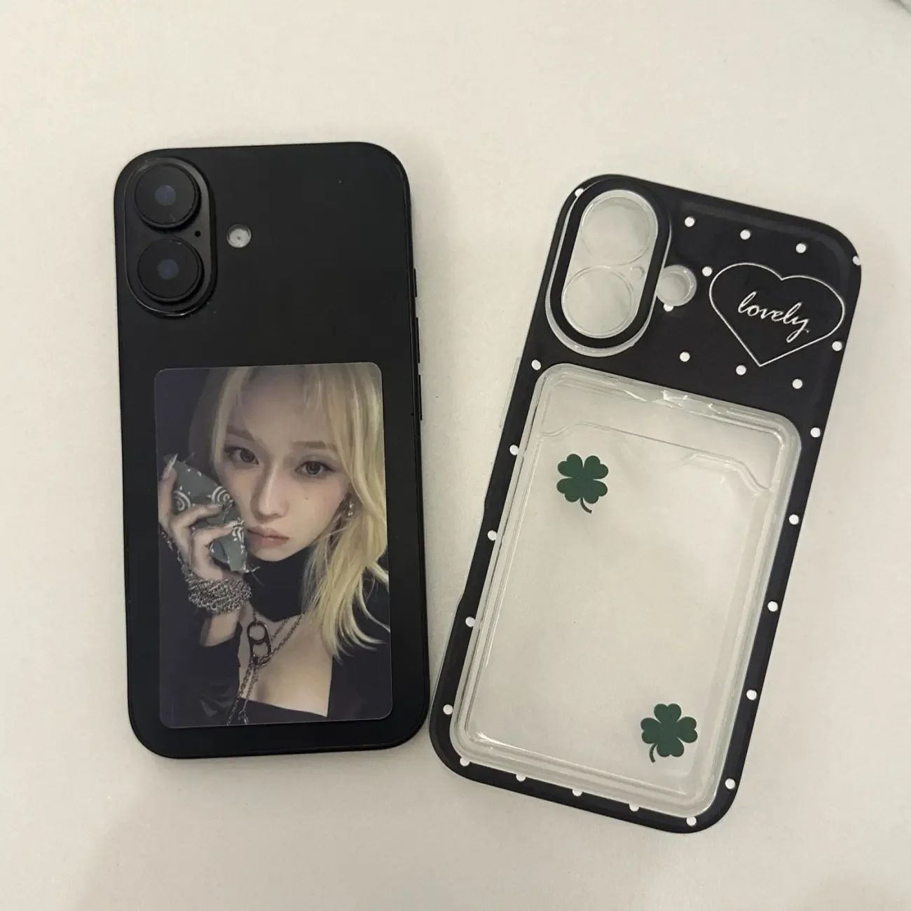 الكورية ins لطيف البولكا نقطة الكرتون البرسيم مجموعة من البطاقات جراب هاتف آيفون 17 AIR 16 15 14 13 12 11 برو XR ماكس 7 8 زائد Y2K غطاء ﻿