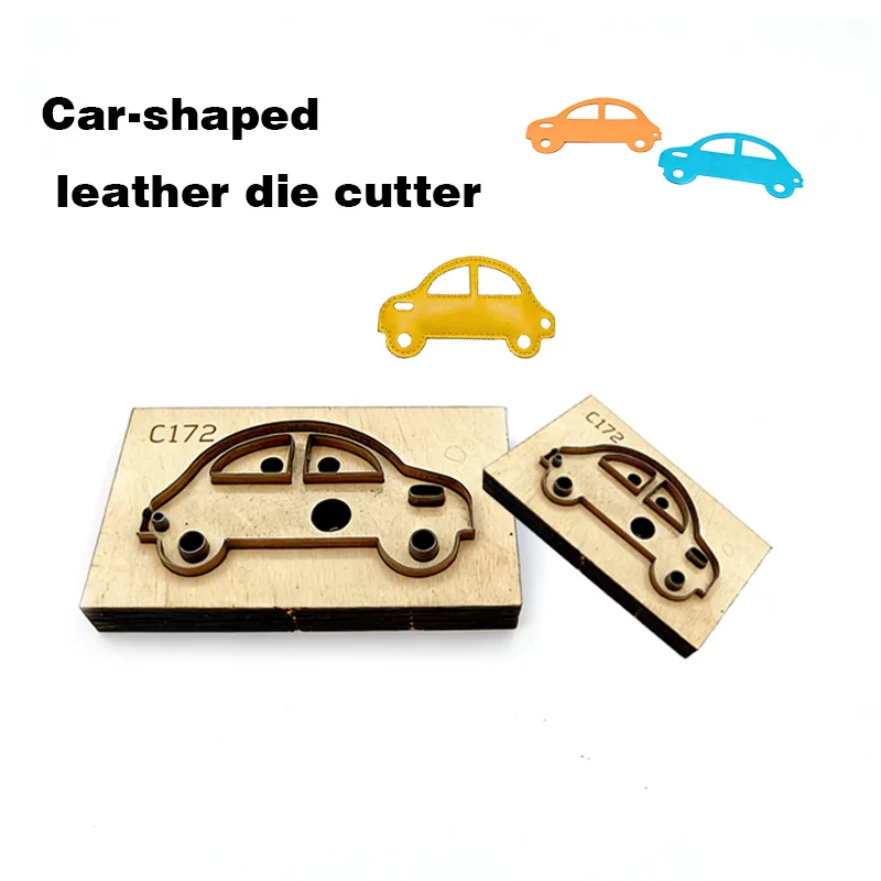 

C172 Car Shape Leather Cutting Mold DIY Handmade Keychain Pendant Craft Tool for Leather Goods Jewelry Making