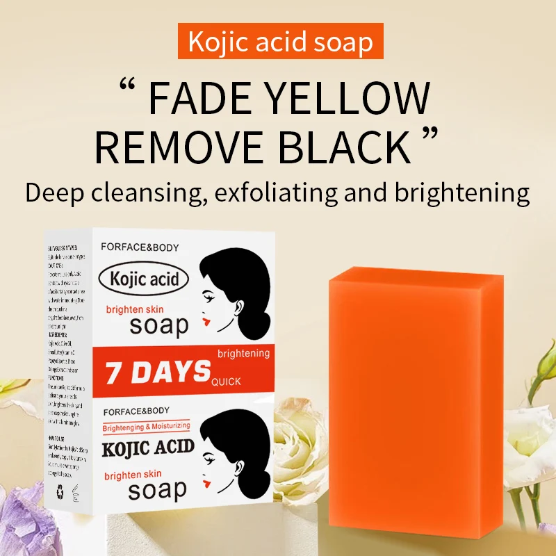 Kojic Acid Soap, Turmeric, Vitamin E Cleansing Soap, Fragrance Soap, Body Bath Soap, Brightens Skin Tone, Improves Dullness