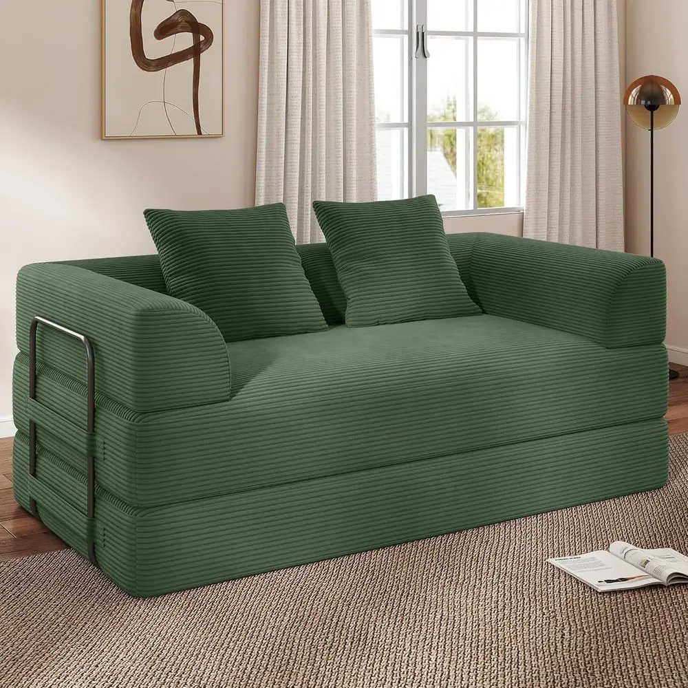 

Раскладной диван-кровать 70 4-в-1, двухместный диван-лежак, из пенополиуретана высокой плотности и вельветовой ткани, двухместный диван для дневного сна или гостиной