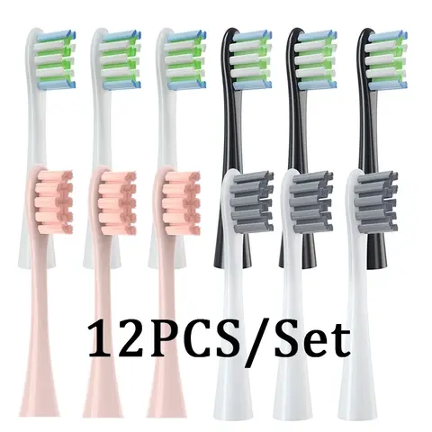 Oclean 소닉 전동 칫솔용 교체 브러시 헤드, 부드러운 강모 노즐, 전동 칫솔, 12 개