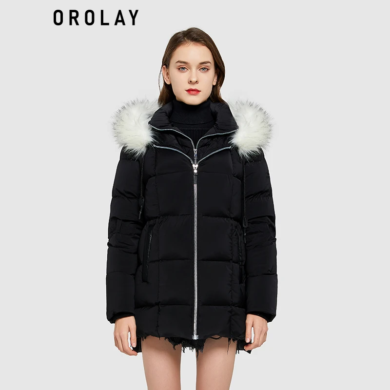 Orolay Women's Thickened Winter Bubble Down Coat Inner Vest Hooded Puffer Jacket