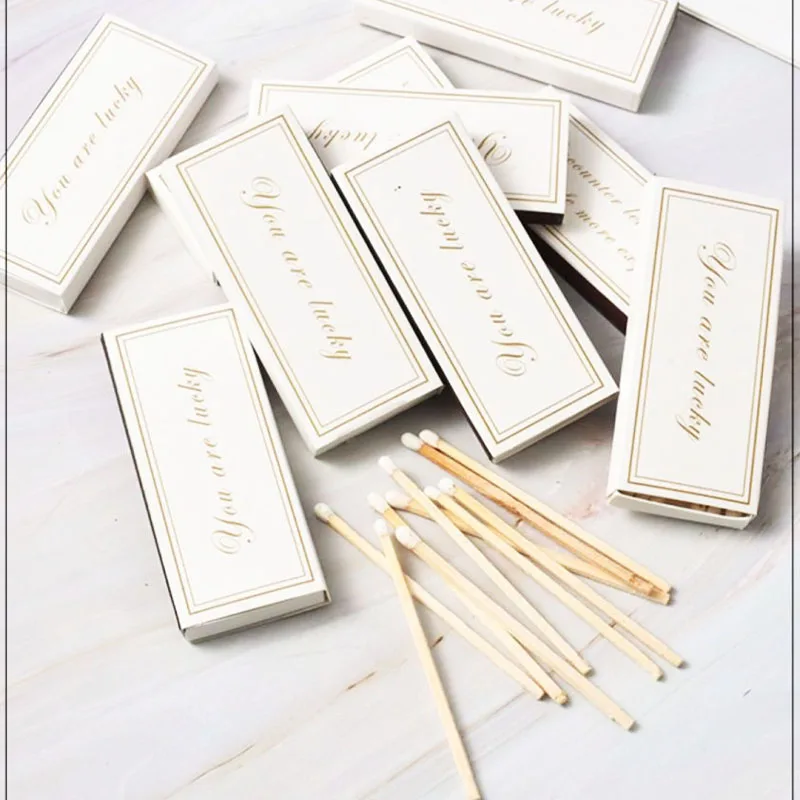 50 صندوقًا معبأة من مبخرة عصا الثقاب البيضاء ولاعة شمعة صندوق عتيق رائع يتطابق مع مجموعة الهدايا الإبداعية #5