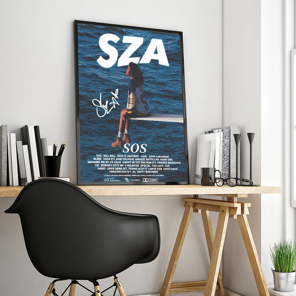 Amerikanischer Sänger Star Sza Film klebrige Poster Vintage Zimmer Home Bar Cafe Dekor Raum Wand dekoration