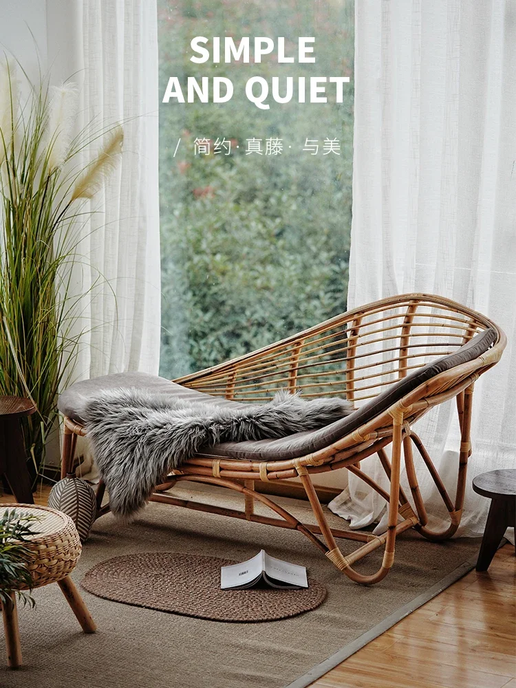 

Home Balcony Outdoor Leisure Nap Single Rattan Simple Lazy Sofa