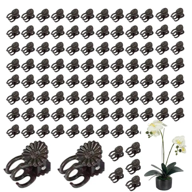 

Plant Climbing Clips Orchid Clips Plant Support Garden Clips 100PCS Plant Support Garden Clips Grow Upright Trellis Clips For