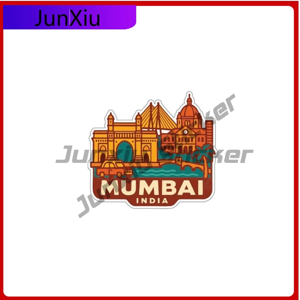 

Mumbai India City Vacation Decor Sticker Vinyl Scratch-proof Decal Accessories Camping Bumper Truck Electric Scooter Yacht Logo
