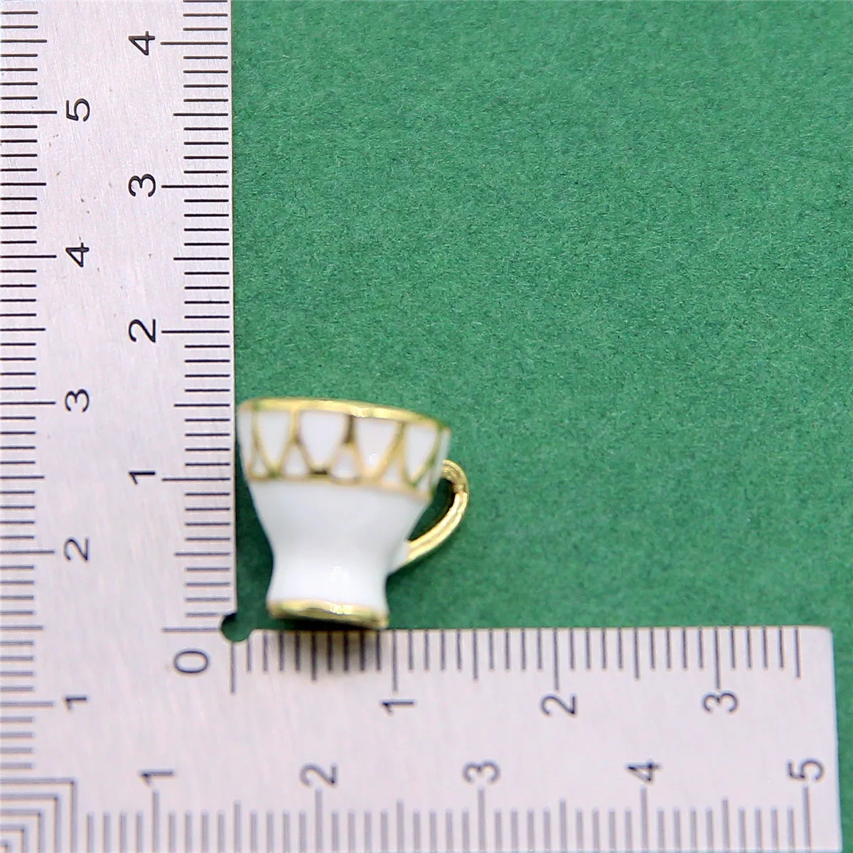 10pcs 16*13mm Mixed Color Enamel Glaze Metal Tea Cup Coffee Cup Pendant DIY Sweater Necklace Pendant, Bracelet Accessories