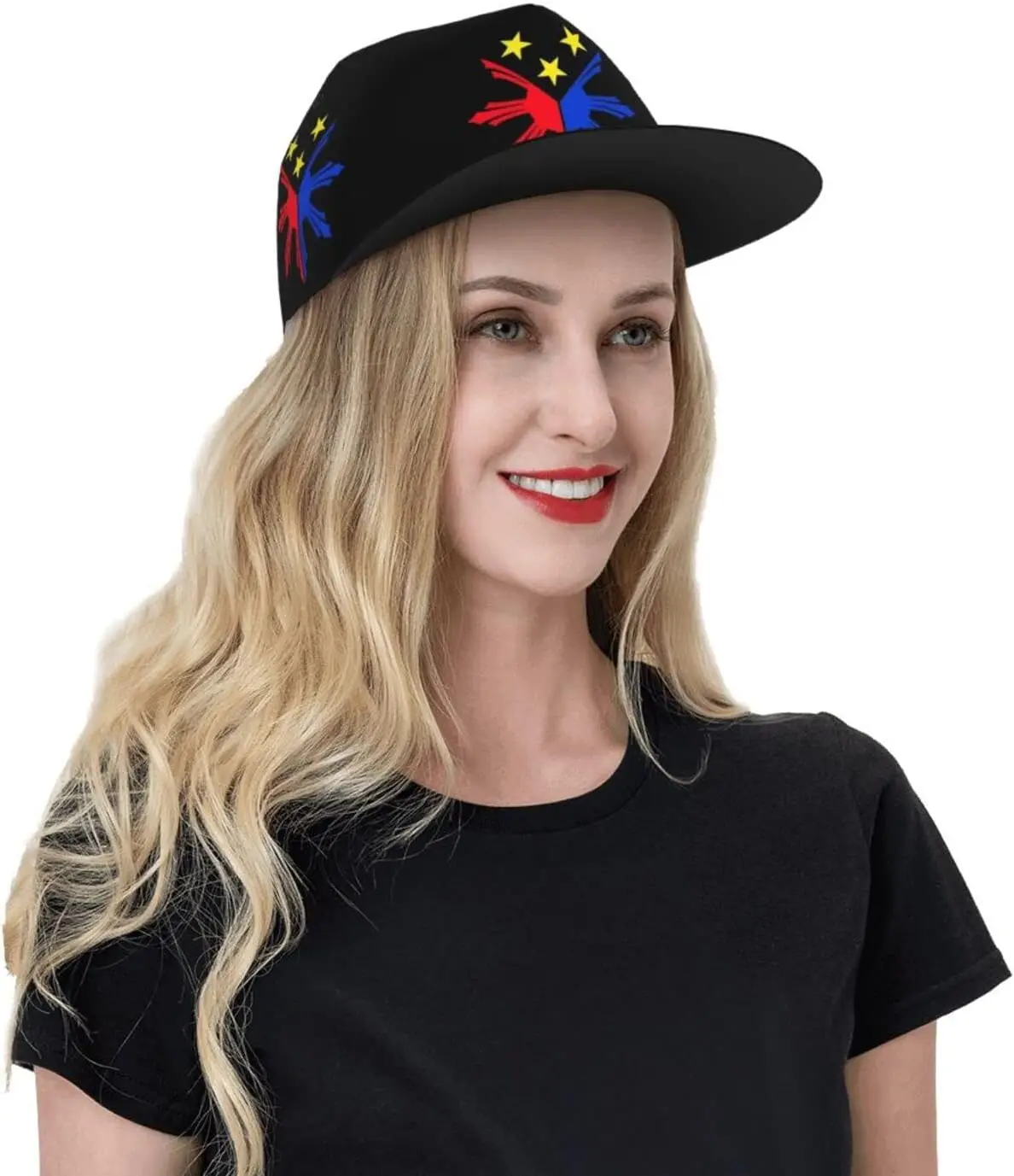 Funny Philippine Flag Baseball Cap for Women Men Adjustable Filipino Baseball Hat Summer Sun and Star Snapback Hat