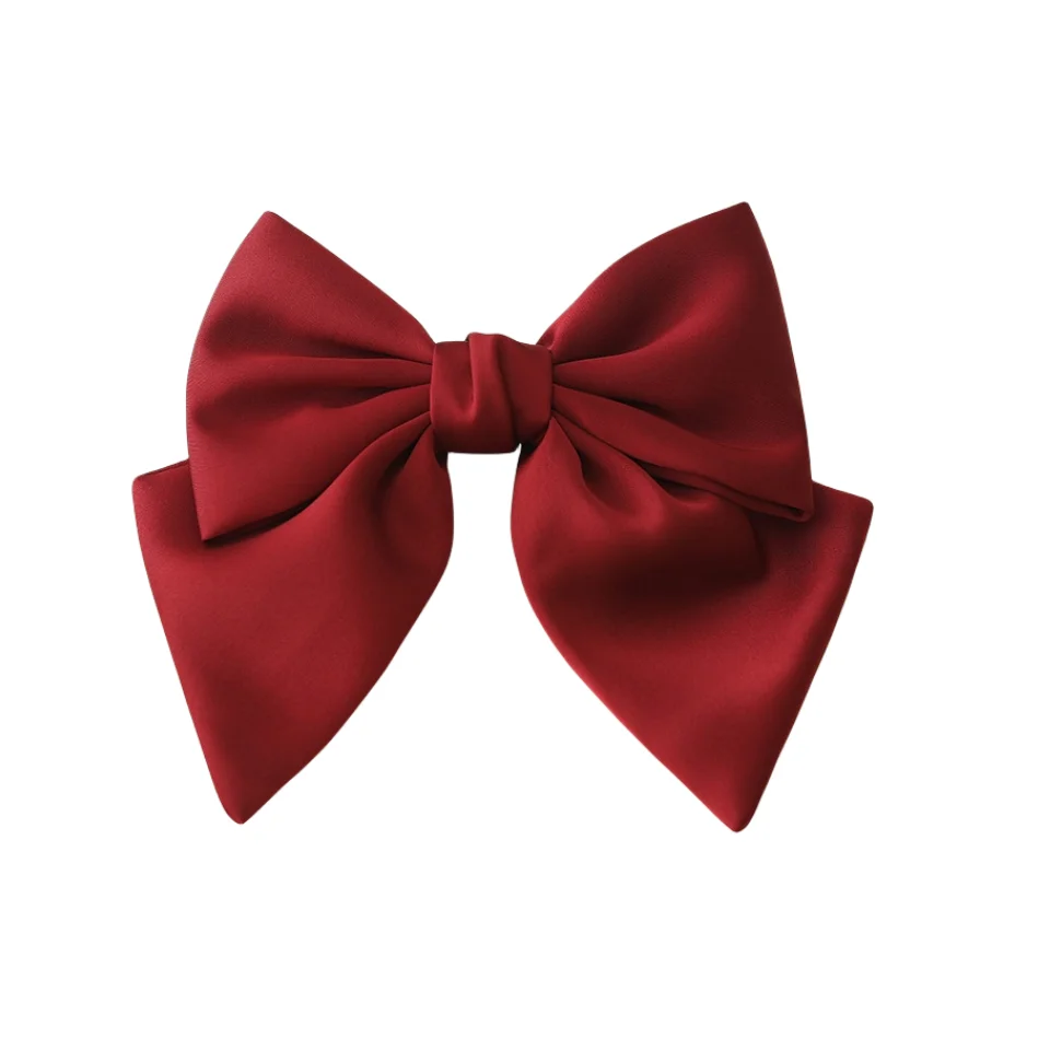 Clip Elegant Bow Ribbon Bobby Pin Hair Clip Kawaii Bowknot Fashion Simple Solid Satin Spring Barrettes Cute Hair Clip for Girls