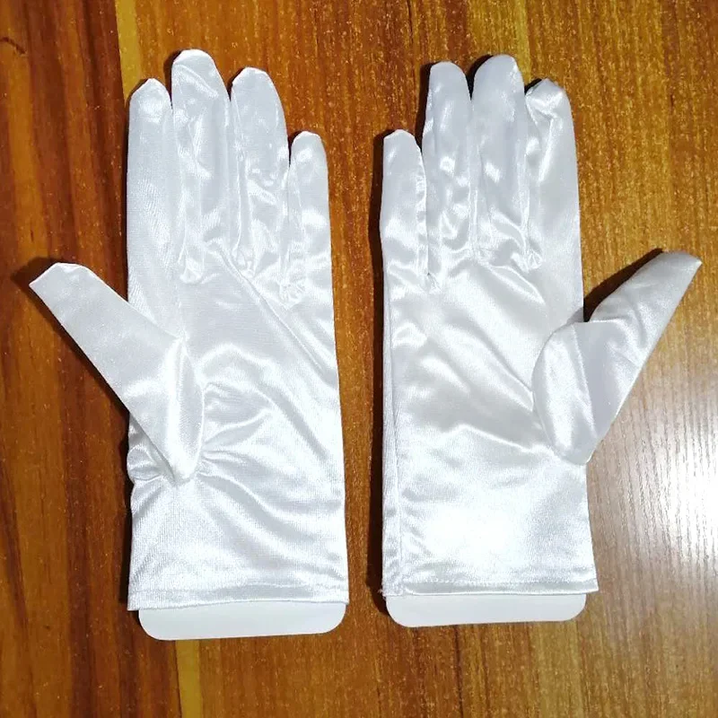 قفازات الزفاف قصيرة كاملة الأصابع العروس القيادة قفاز واقية من الشمس قفازات فستان الصيف الإناث