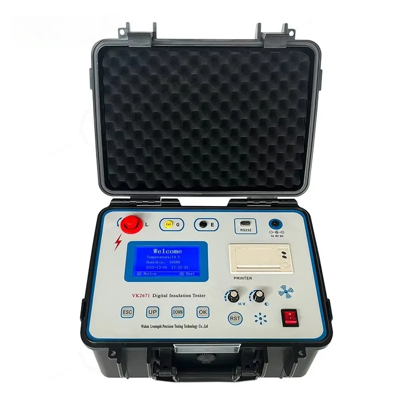 VK2671,20KV,220V,100G-5T, IP67, Digital Insulation Resistance Tester, High Precision Display, For Electrical Safety Test