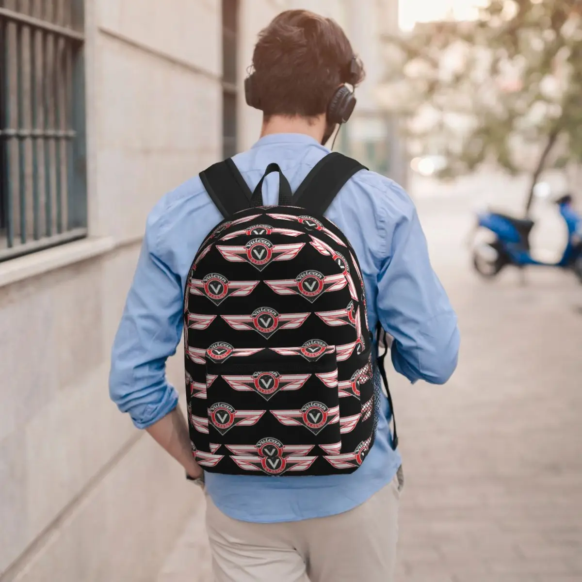 Vulcan VN Motorcycle Classic Logo Worn Backpack Boys Girls BookBag Children School Bag Laptop Shoulder Bags for Men Women