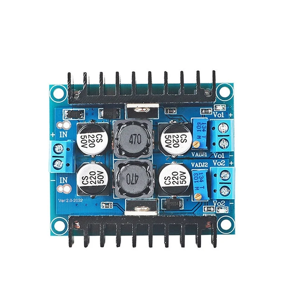 Dual Output Adjustable DC-DC Converter 5V To 40V Input 1.25V To 35V Output 3A High Current LED Indicator For DIY Power Supply