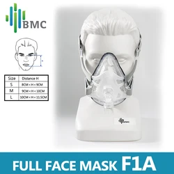 CPAP Full Face Mask F1A with Headgear Nasal Face Pads for Bipap Anti Snoring Sleep Apnea 22mm Tubing Diameter