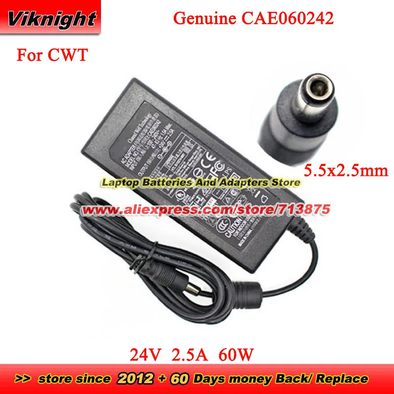 

Genuine for CWT CAE060242 AC Adapter 24V 2.5A 60W Power Supply for Scanner Kodak I2900 Printer I3200 i1120 1150 with 5.5x2.5mm