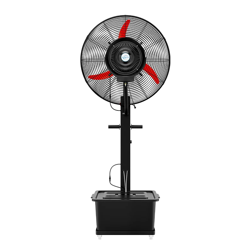 Ventilador Industrial de Nebulización de 30 Pulgadas, Humidificador Eléctrico de Pie con Rociador de Agua para Exteriores, Coches, RVs y Metal