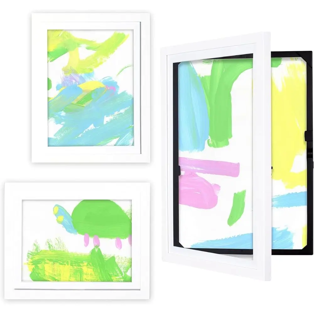 

Li’l nci Art Cabinet, ront-Open Art e Set -12x18, 9x12, and 8.5x11; Stores 50 Creations; Changeable Kids Art es EZ-Hang Hardware