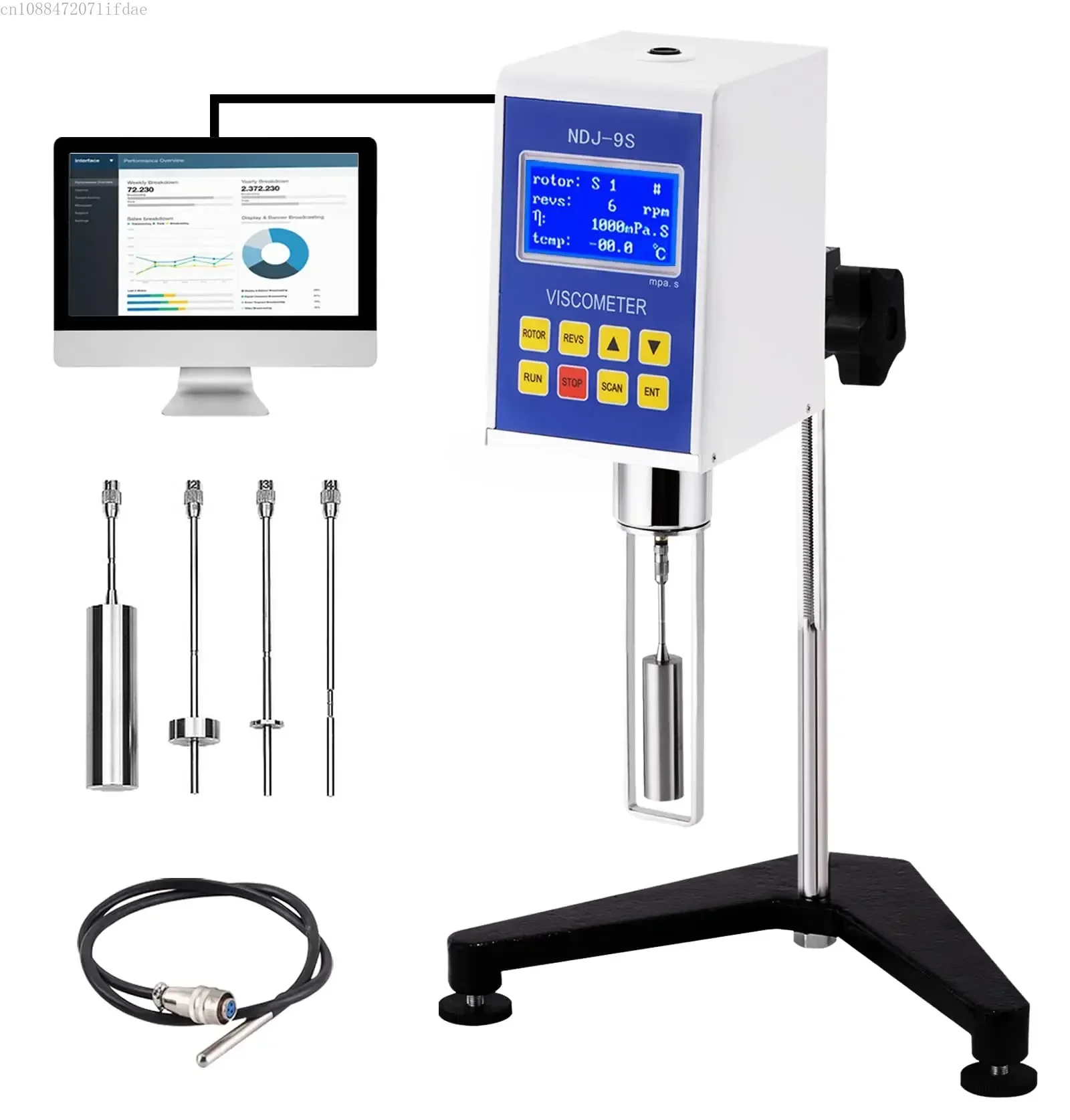 Viscosimeter Lab Testing Equipment Digital Sensor Rotary Viscometer Oil Glue Viscosity Meter Measuring Devices