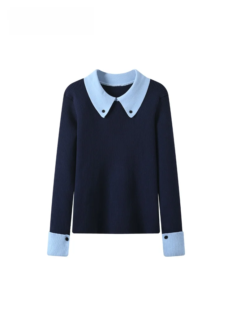 

Модный вязаный свитер с длинным рукавом для полных женщин: осенне-зимний, повседневный, стильный