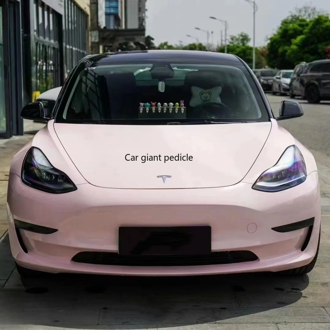 Highest Quality Gloss Glossy Baby Pink Vinyl Wrap Film Car Wrap Film Non Degumming Non Fading Quality Warranty 1.52M*17M Roll
